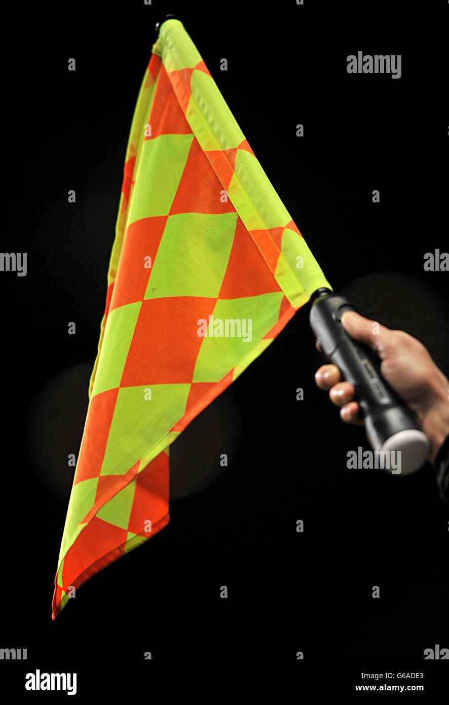 Fußball - NextGen Series - Viertelfinale - Aston Villa gegen Olympiacos - Villa Park. Eine allgemeine Ansicht der Flagge eines Linienfahrers Stockfoto