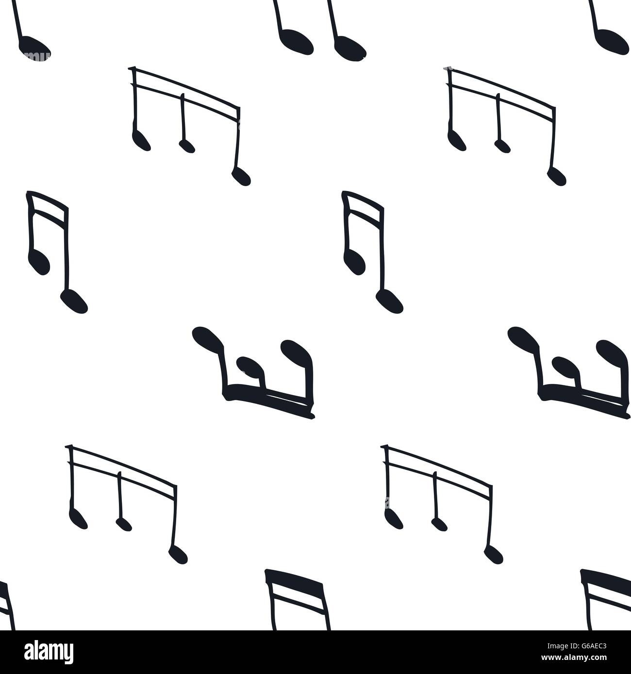 Nahtlose Muster mit Noten Stock Vektor
