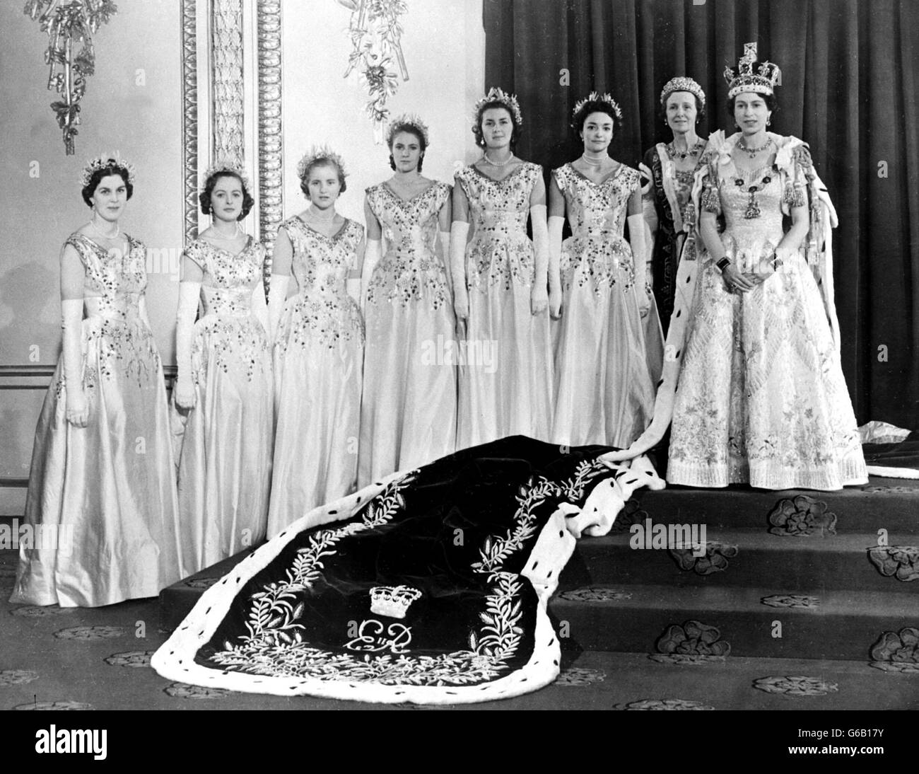 Royalty - Krönung von Queen Elizabeth II - London Stockfoto