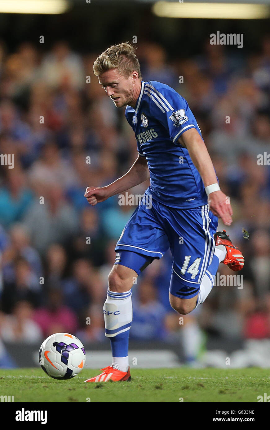 Fußball - Barclays Premier League - Chelsea / Aston Villa - Stamford Bridge. Andre Schurrle, Chelsea Stockfoto