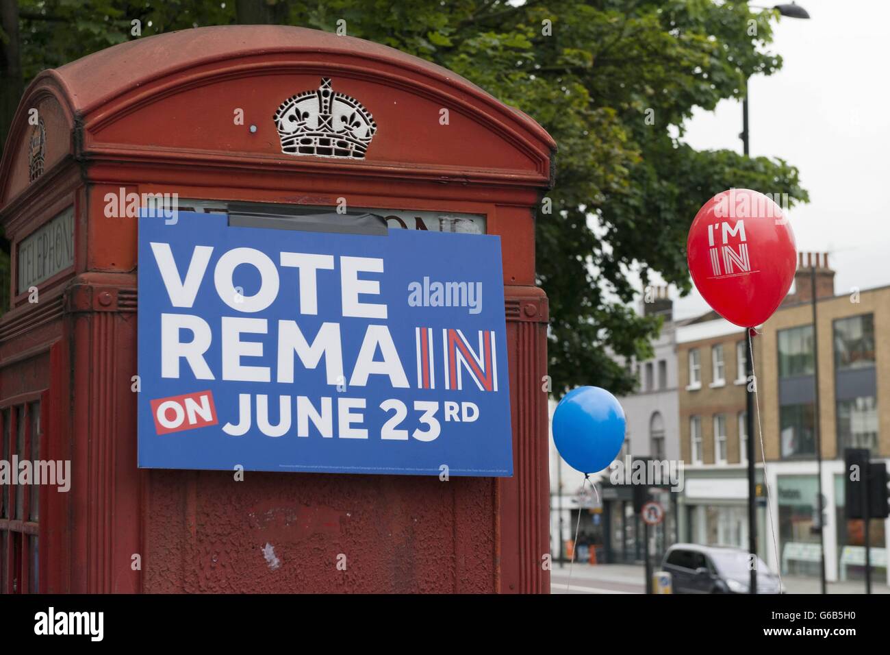 London, UK. 23. Juni 2016. Banner in London. 23.06.2016 Kredit: Dpa/Alamy Live-Nachrichten Stockfoto