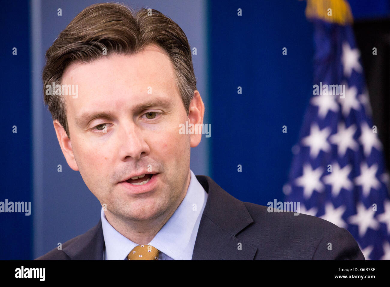 Washington, DC, USA. 22. Juni 2016. in der James S. Brady Presse-Briefing-Raum Presse-BRIEFING durch Pressesprecher JOSH EARNEST. Bildnachweis: Cheriss Mai / Alamy Live News Stockfoto