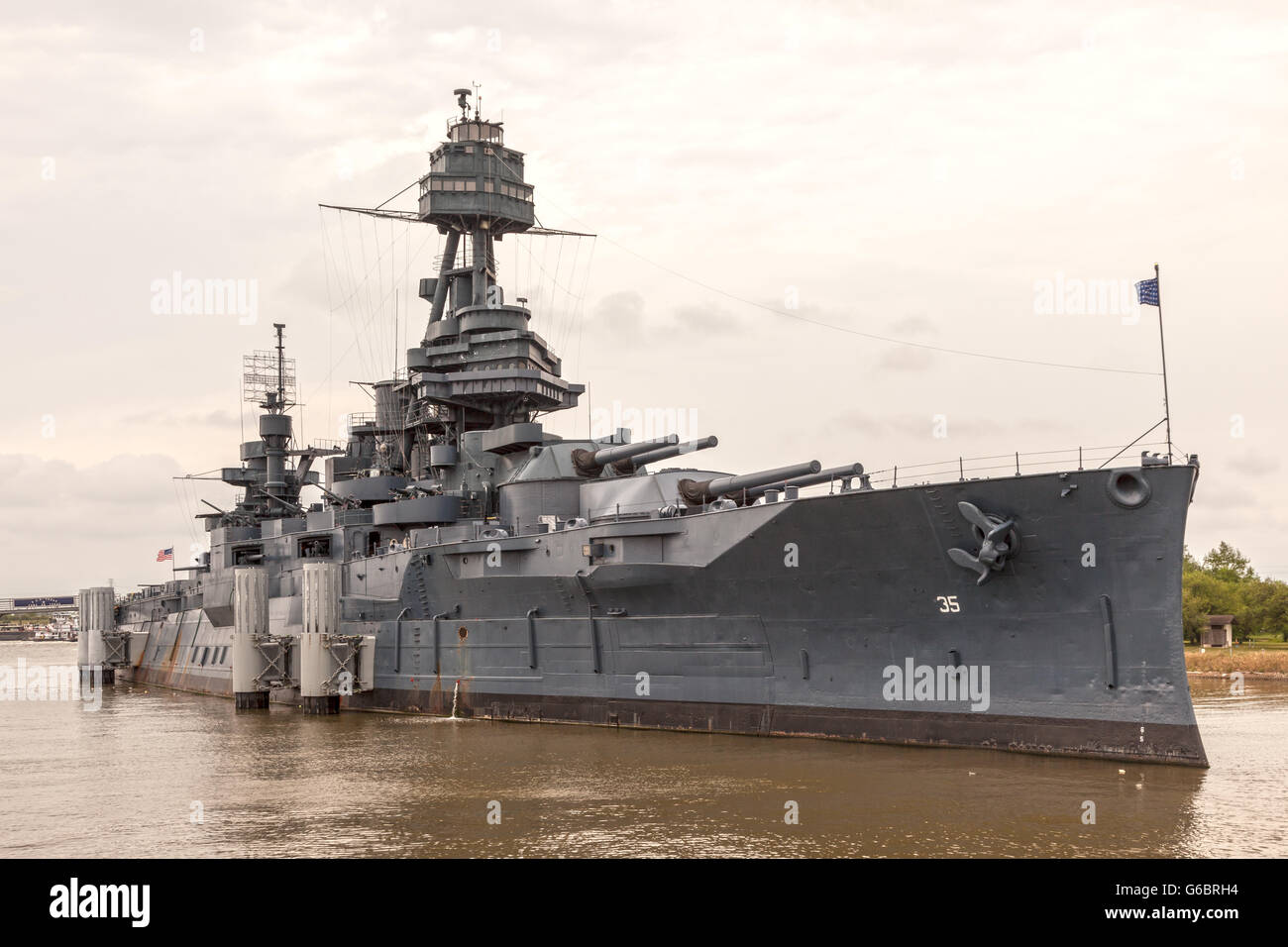 Schlachtschiff USS Texas Stockfoto