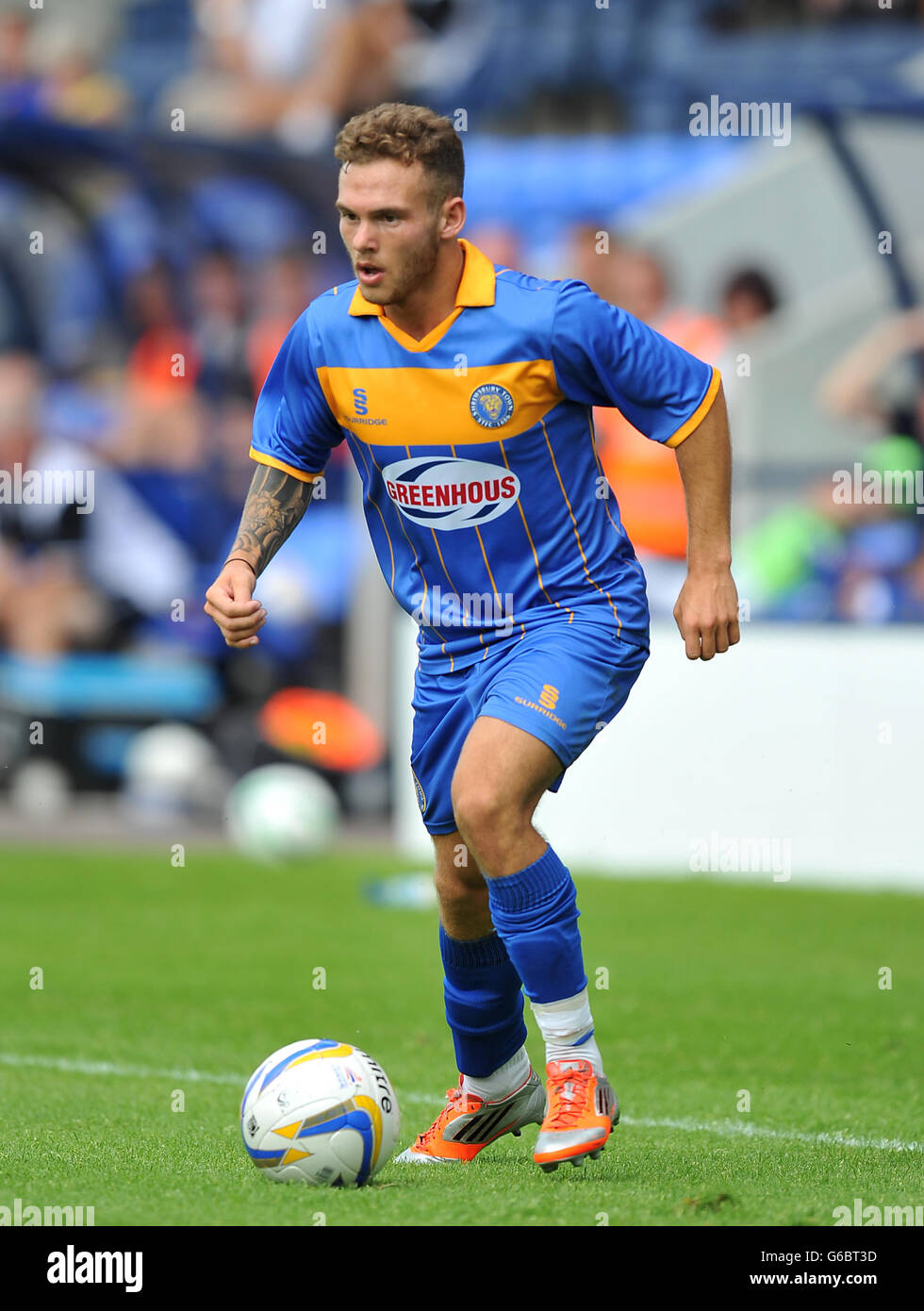 Fußball - Vorbereitungsspiel - Shrewsbury Town V Bolton Wanderers - neue Wiese Stockfoto