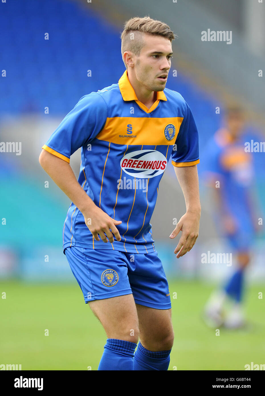 Fußball - Vorbereitungsspiel - Shrewsbury Town V Bolton Wanderers - neue Wiese Stockfoto