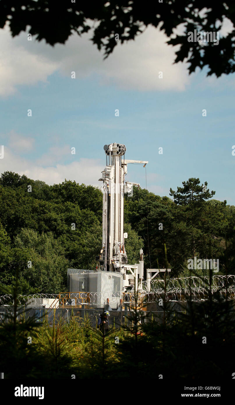 Anti-Fracking-Proteste Stockfoto