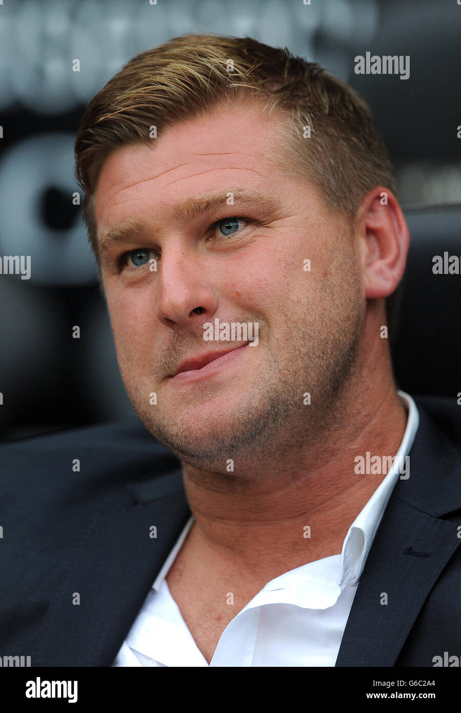 Fußball - vor der Saison freundlich - Milton Keynes Dons / Tottenham Hotspur XI - Stadium mk. MK Dons' Manager Karl Robinson Stockfoto