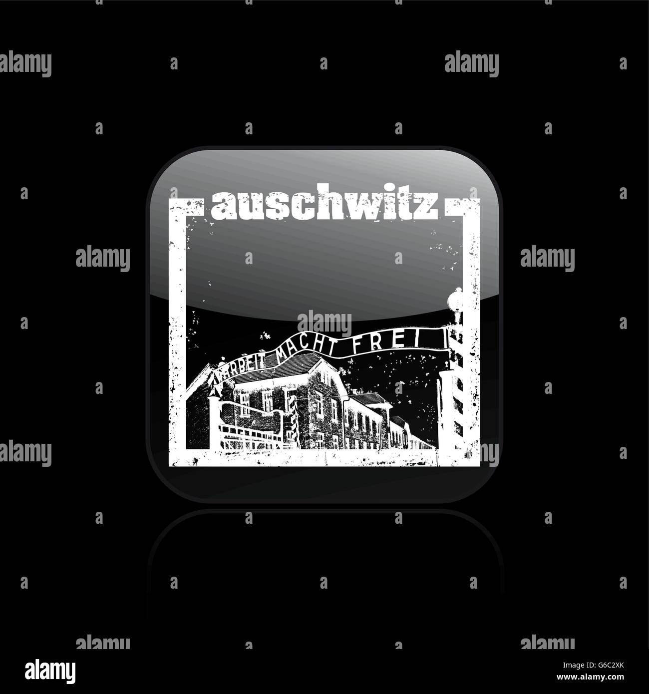 Vektor-Illustration der einzelnen isolierten Auschwitz-Symbol Stock ...
