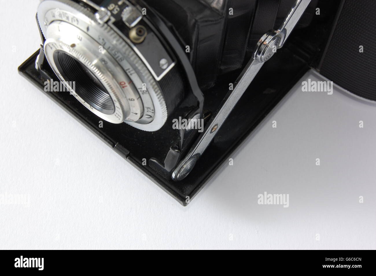 Eine alte 6 x 6 Mittelformat-Kamera Kodak Retinette Stockfoto