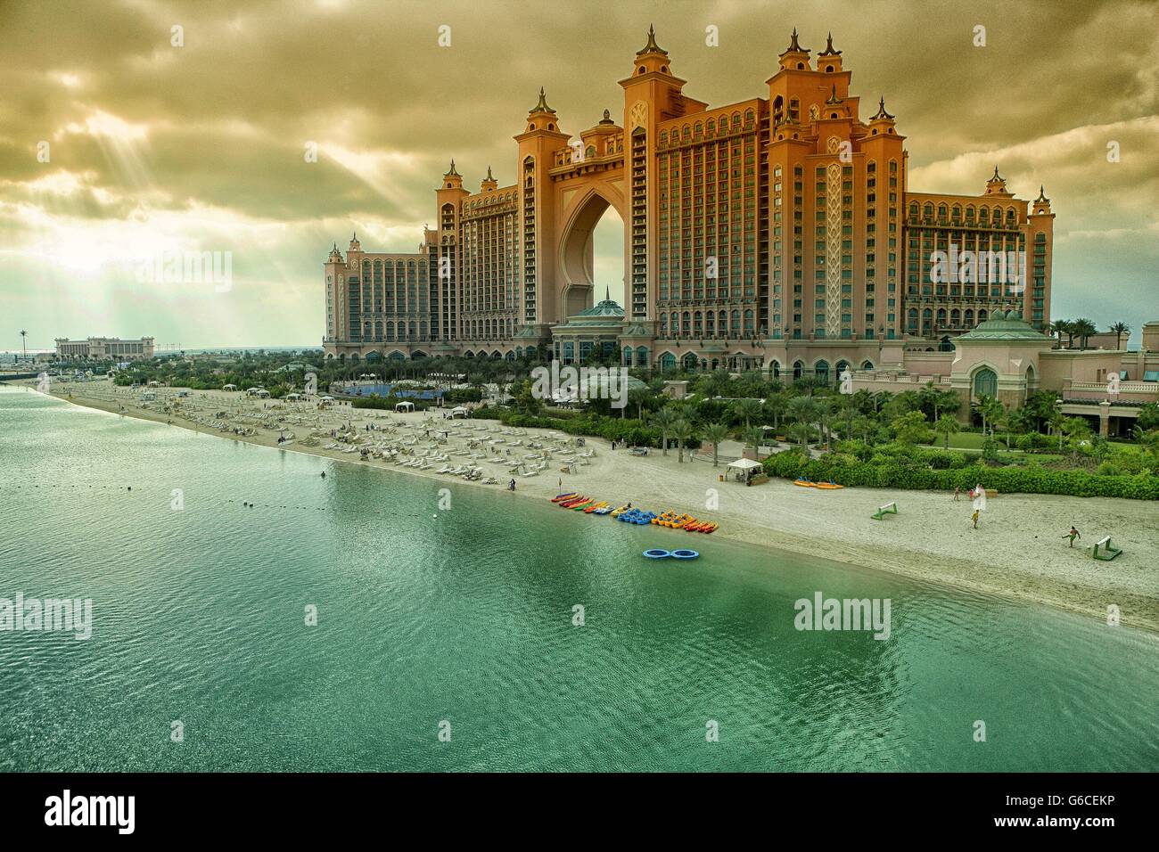Palm Jumeirah, Dubai, Vereinigte Arabische Emirate. Stockfoto