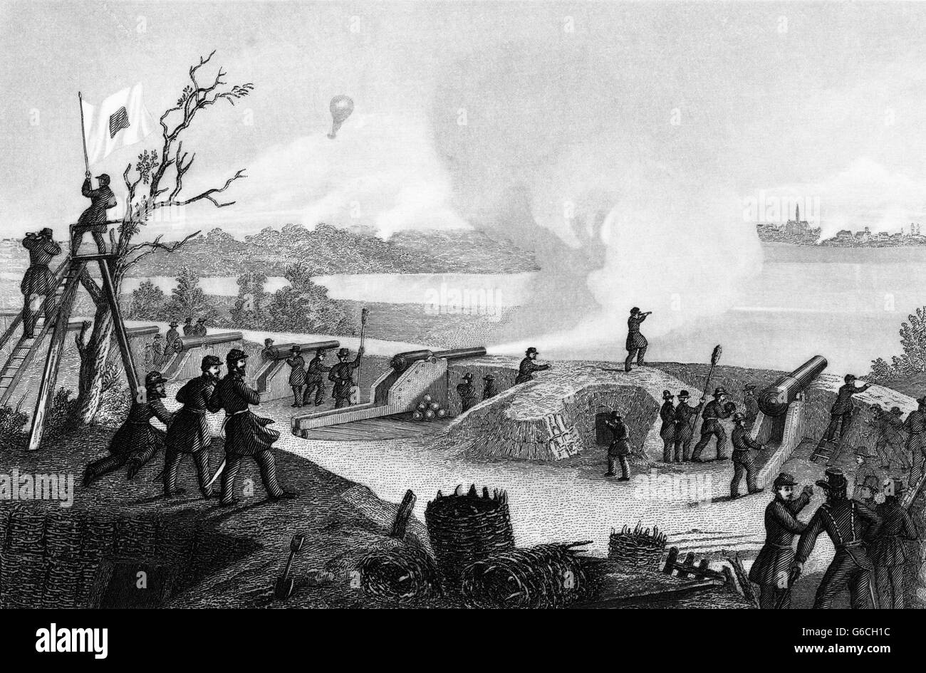 1860ER JAHRE MAI 1862 TRUPPEN MCCLELLANS UNION BEI DER BELAGERUNG VON YORKTOWN, VIRGINIA Stockfoto