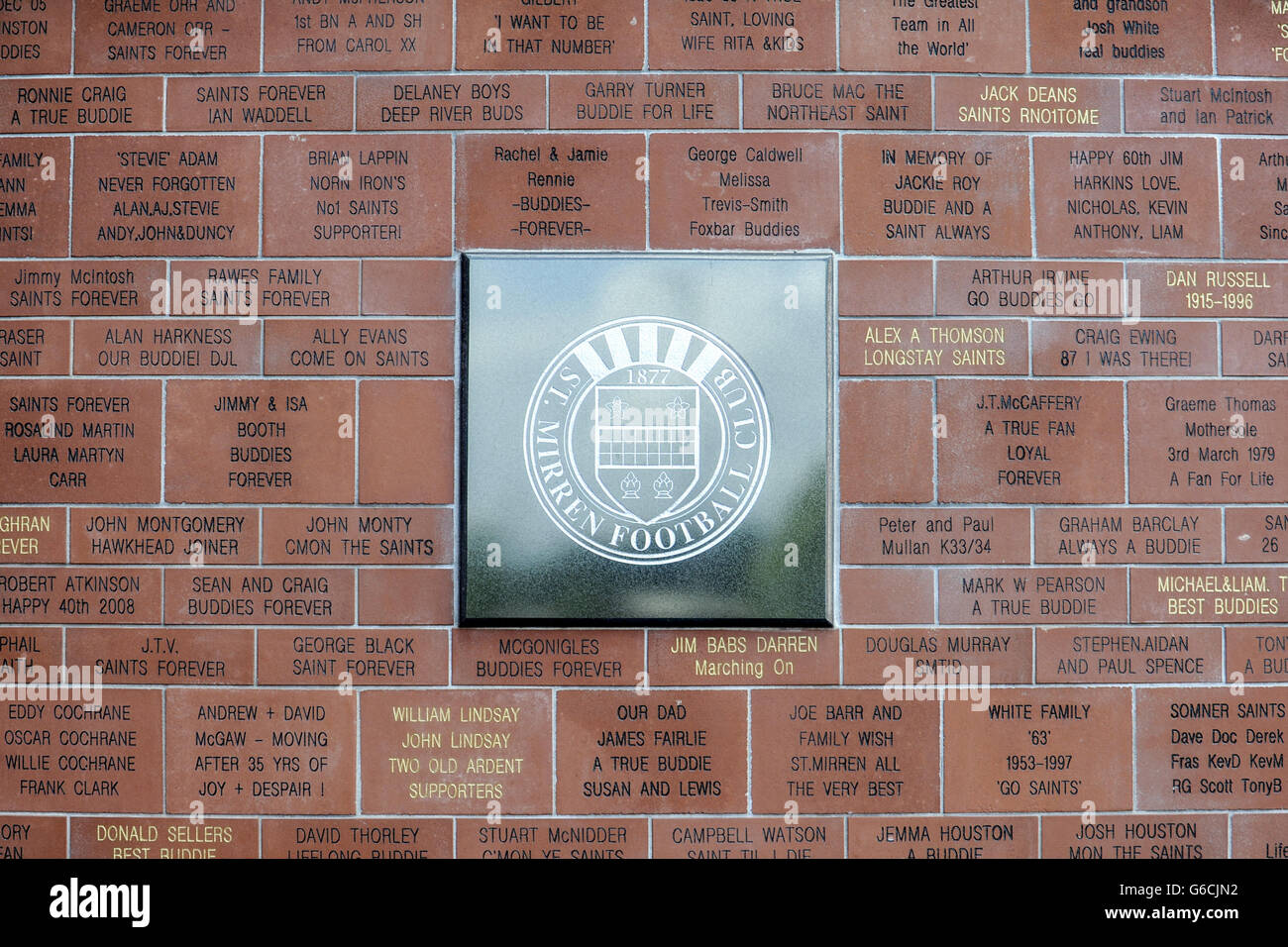 Fußball - Scottish Premier League - St. Mirren V Kilmarnock - St. Mirren Park Stockfoto