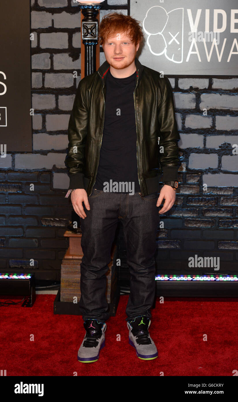 Ed Sheeran bei den MTV Video Music Awards 2013 im Barclay Center, Brooklyn, New York. Stockfoto