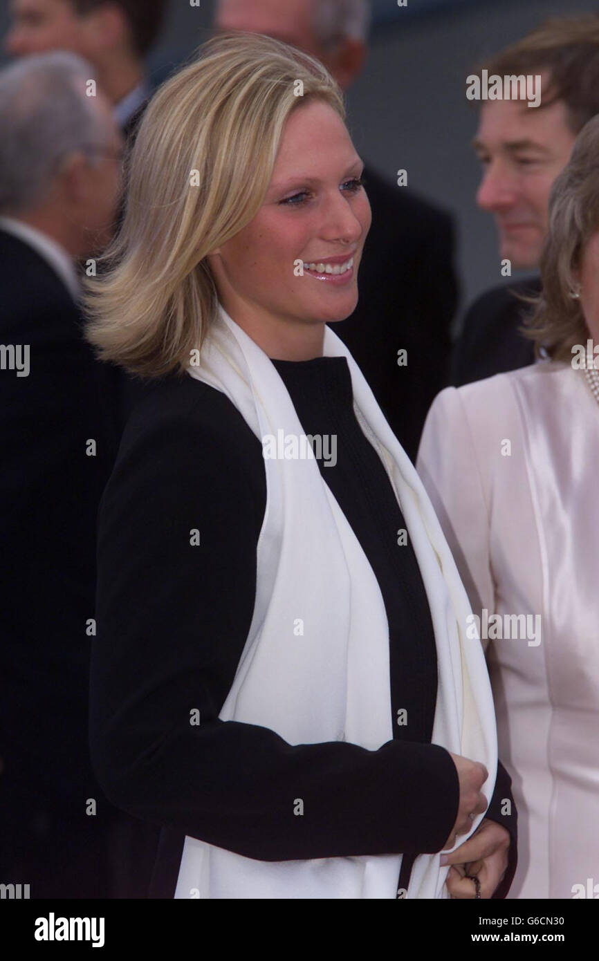 Zara Phillips - P & O Schiff benennen Stockfoto