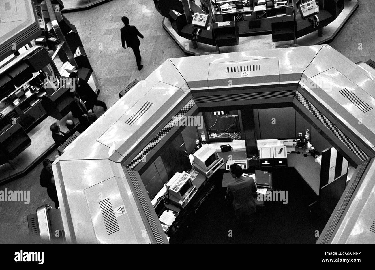 Briten finanzieren - der London Stock Exchange - 1986 Stockfoto