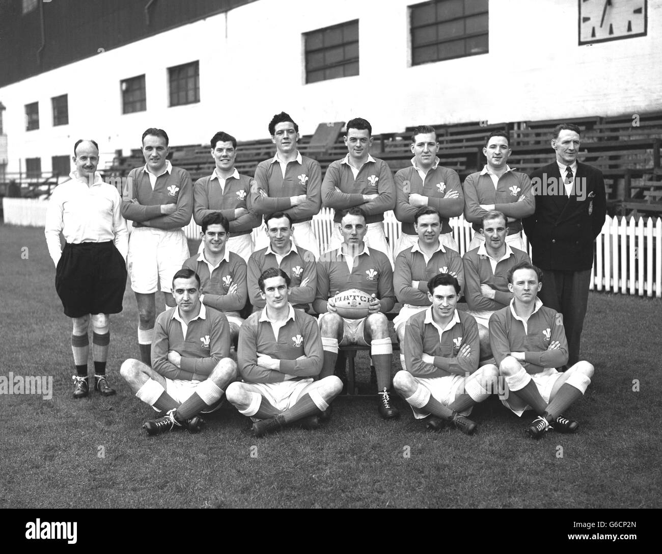 Rugby Union - Team-Foto - Wales - 1952 Stockfoto
