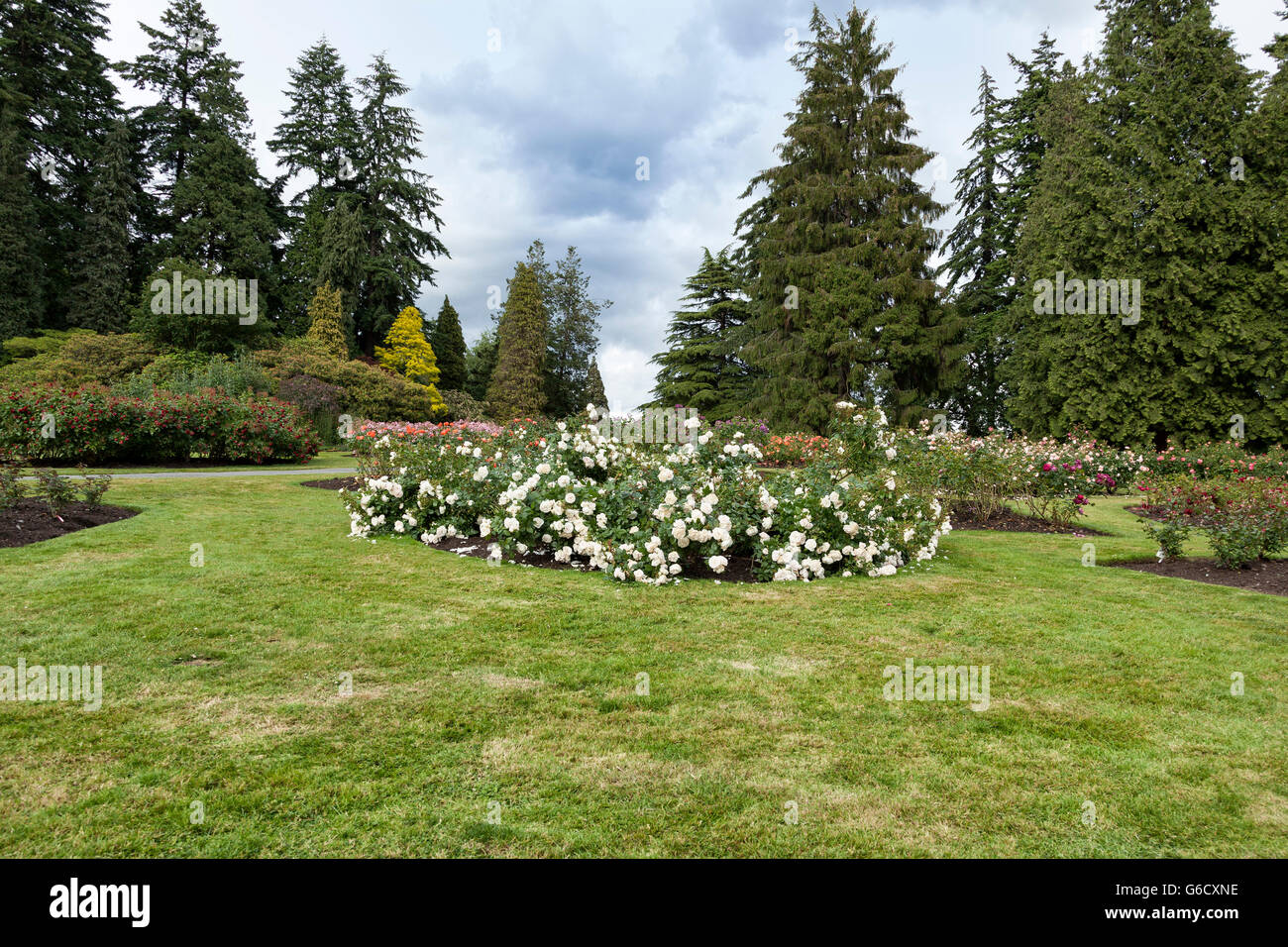 Der Stanley Park Pavillon, Vancouver zeigt die erstaunliche floral Stockfoto