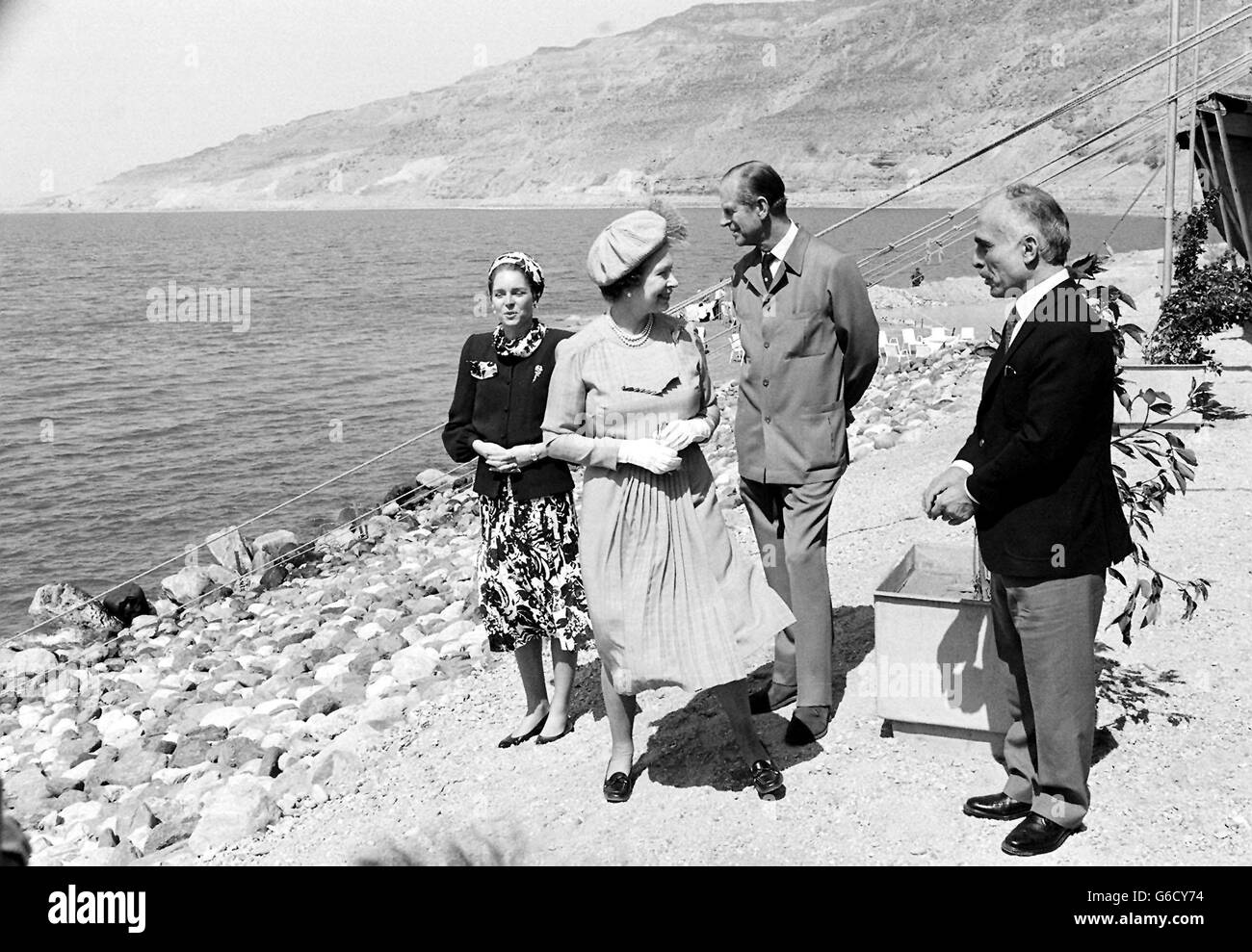 Royalty - Königin Elizabeth II Staatsbesuch nach Jordanien - Totes Meer Stockfoto