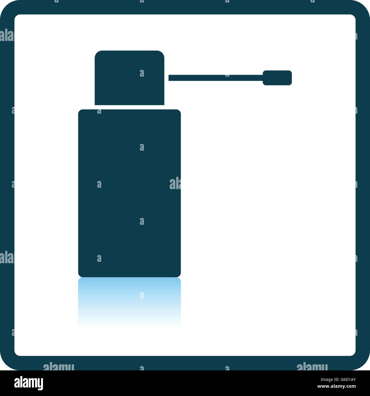 Inhalator-Symbol. Schatten-Reflexion-Design. Vektor-Illustration. Stock Vektor