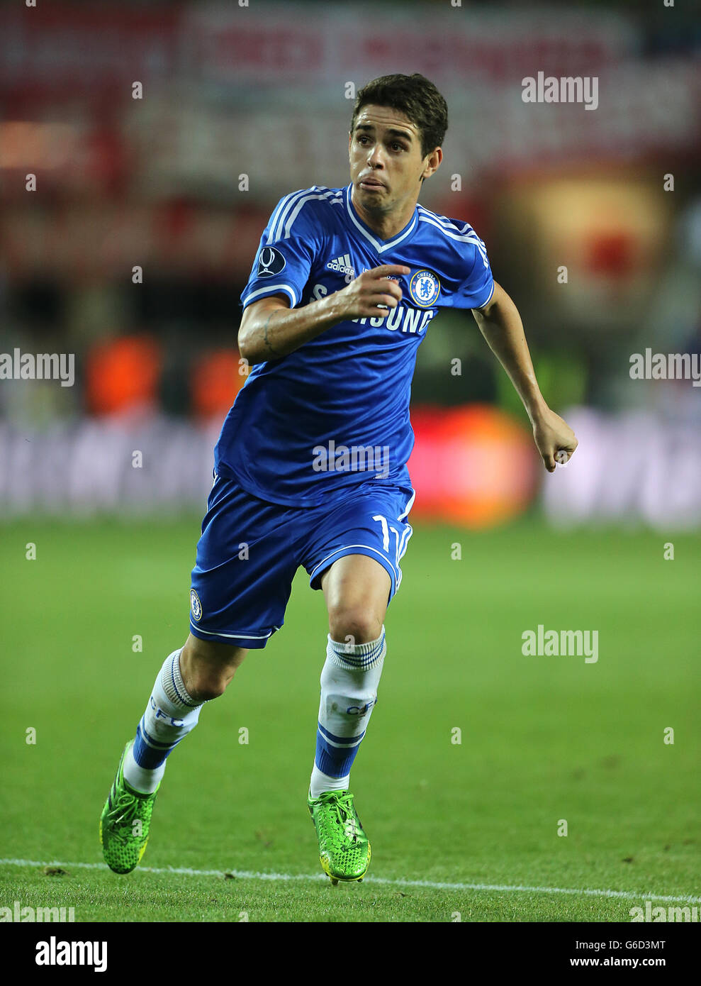 Fußball - UEFA Super Cup - Bayern München / Chelsea - Eden Arena. Oscar, Chelsea Stockfoto