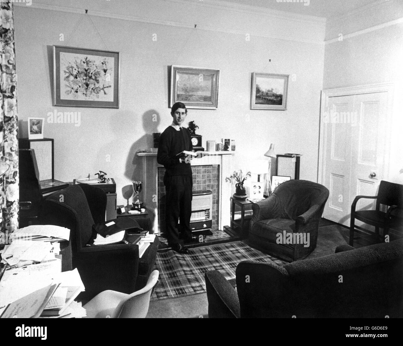 Royalty - Prinz Charles - Trinity College in Cambridge Stockfoto