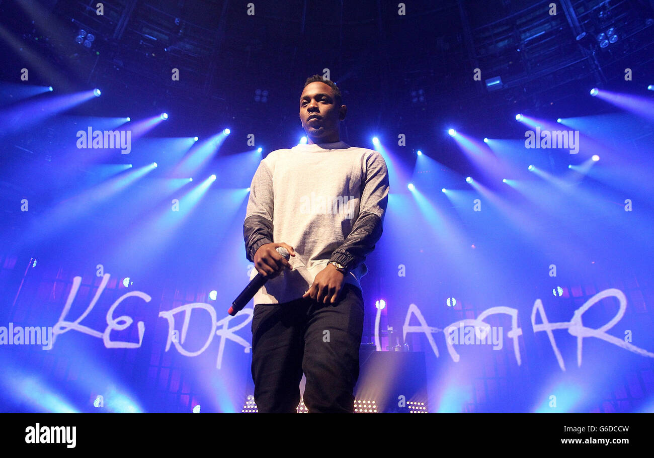 Kendrick Lamar tritt beim iTunes Festival im Roundhouse in London auf. Stockfoto