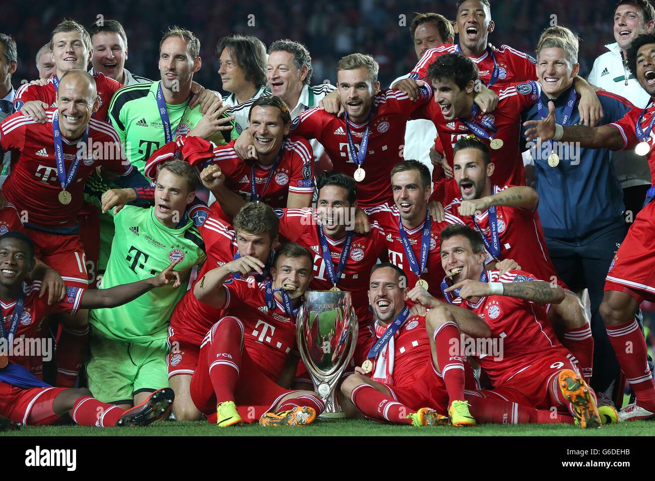 Fussball Uefa Superpokal Fc Bayern Munchen V Chelsea Eden Arena Stockfotografie Alamy