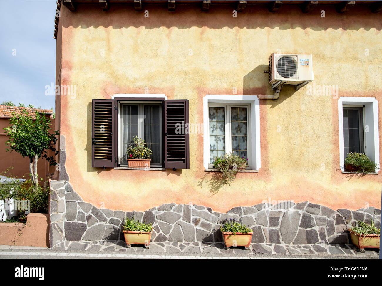 Lokale Architektur San Teodoro Sardinien Italien Stockfoto