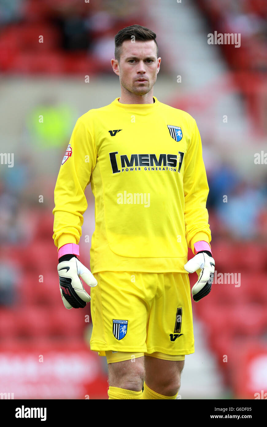 Fußball - Sky Bet Football League One - Swindon Town / Gillingham - County Ground. Gillinghams Stuart Nelson während der Sky Bet Football League ein Spiel auf dem County Ground, Swindon. Stockfoto