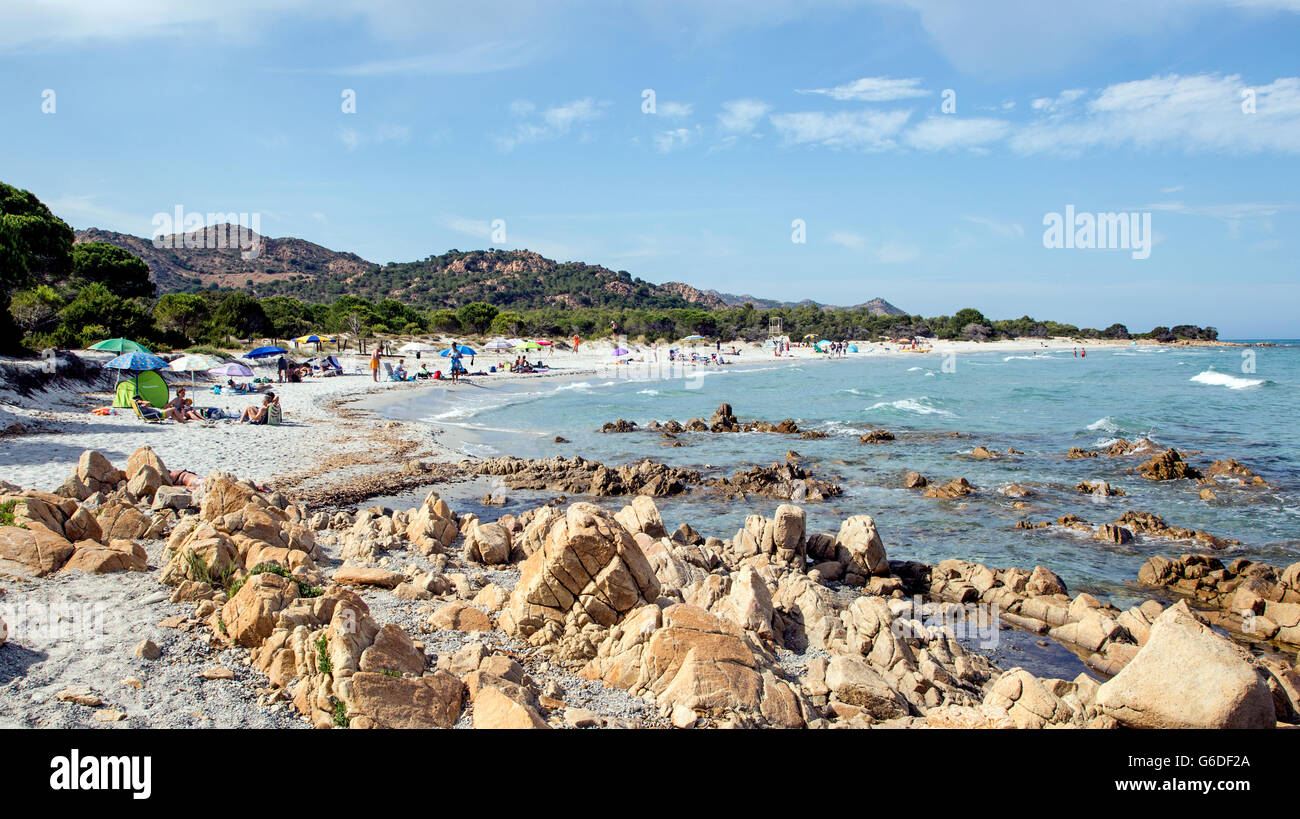 Spiaggia Di Berchida Strand Sardinien Italien Stockfoto