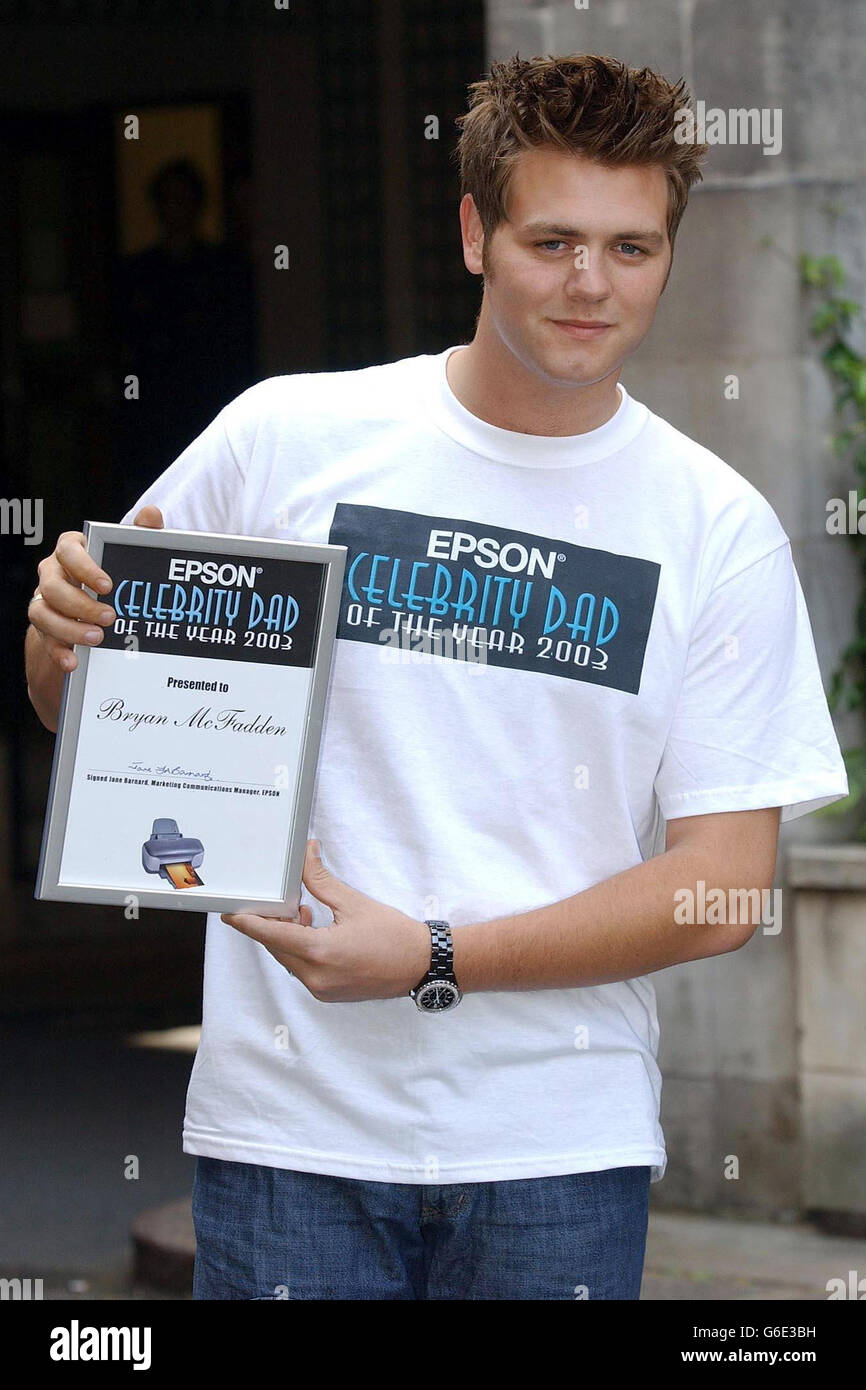 Bryan McFadden - Promi-Papa des Jahres Stockfoto