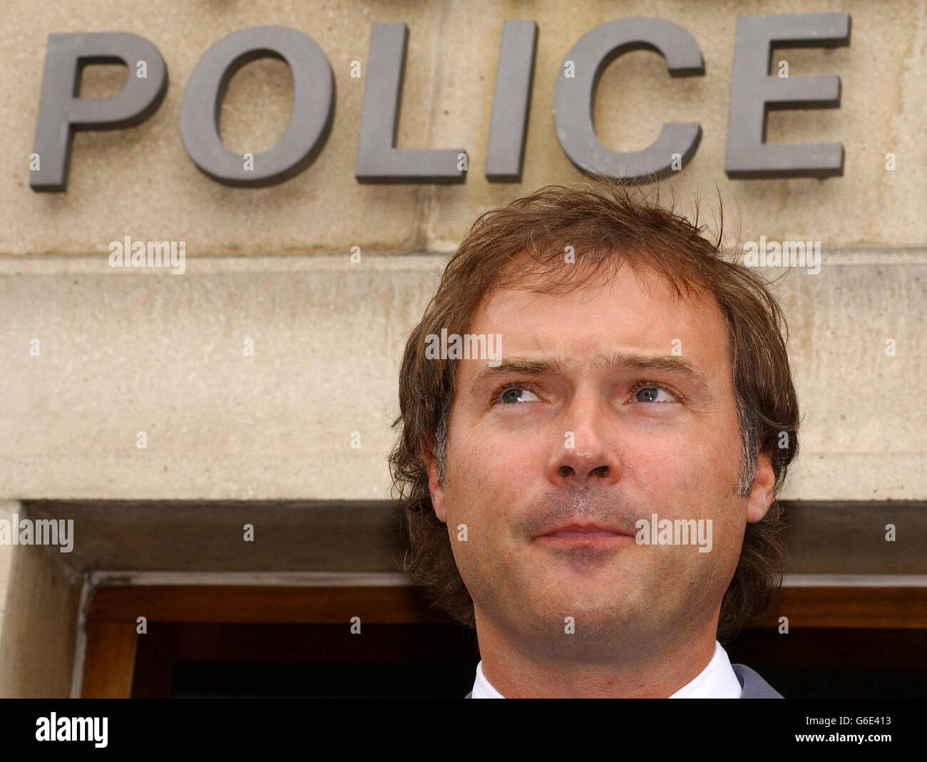 John Leslie in Rechnung gestellt Stockfoto