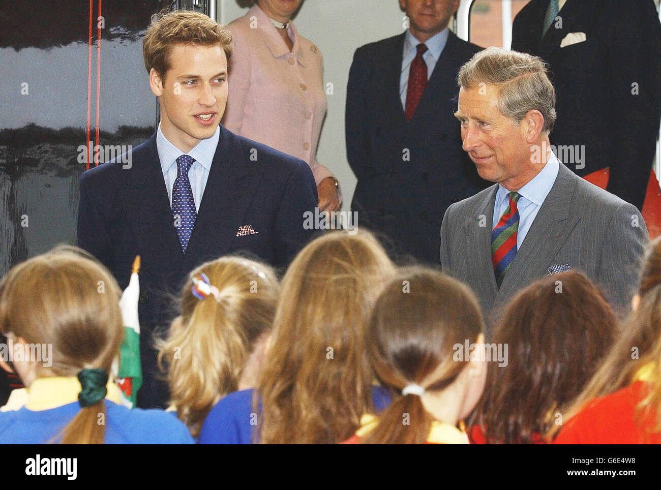 Prinz Charles & Prinz William in Wales Stockfoto