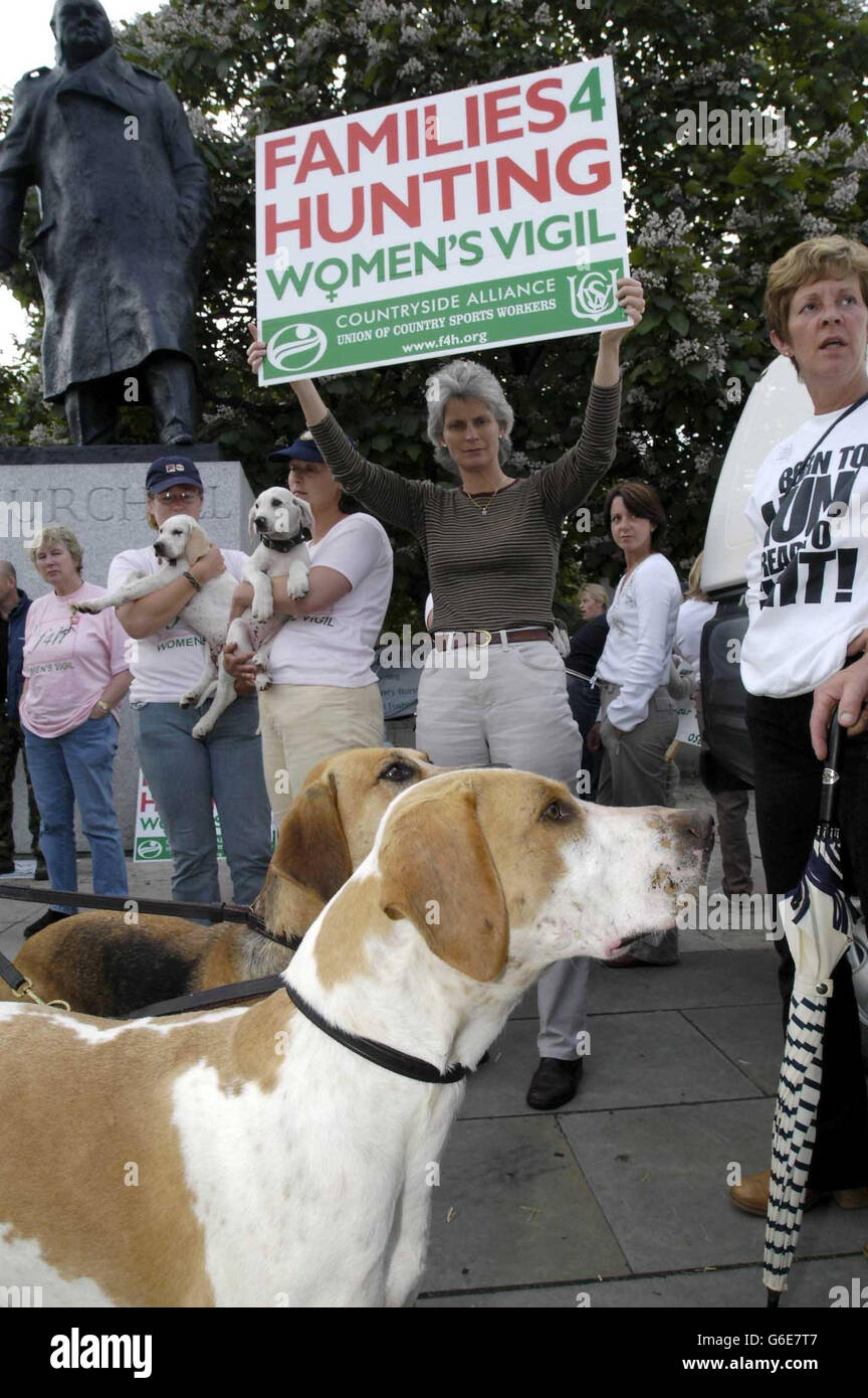 Pro Jagd Anhänger Stockfoto