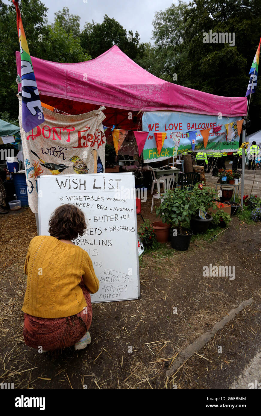 Anti-Fracking-Proteste Stockfoto