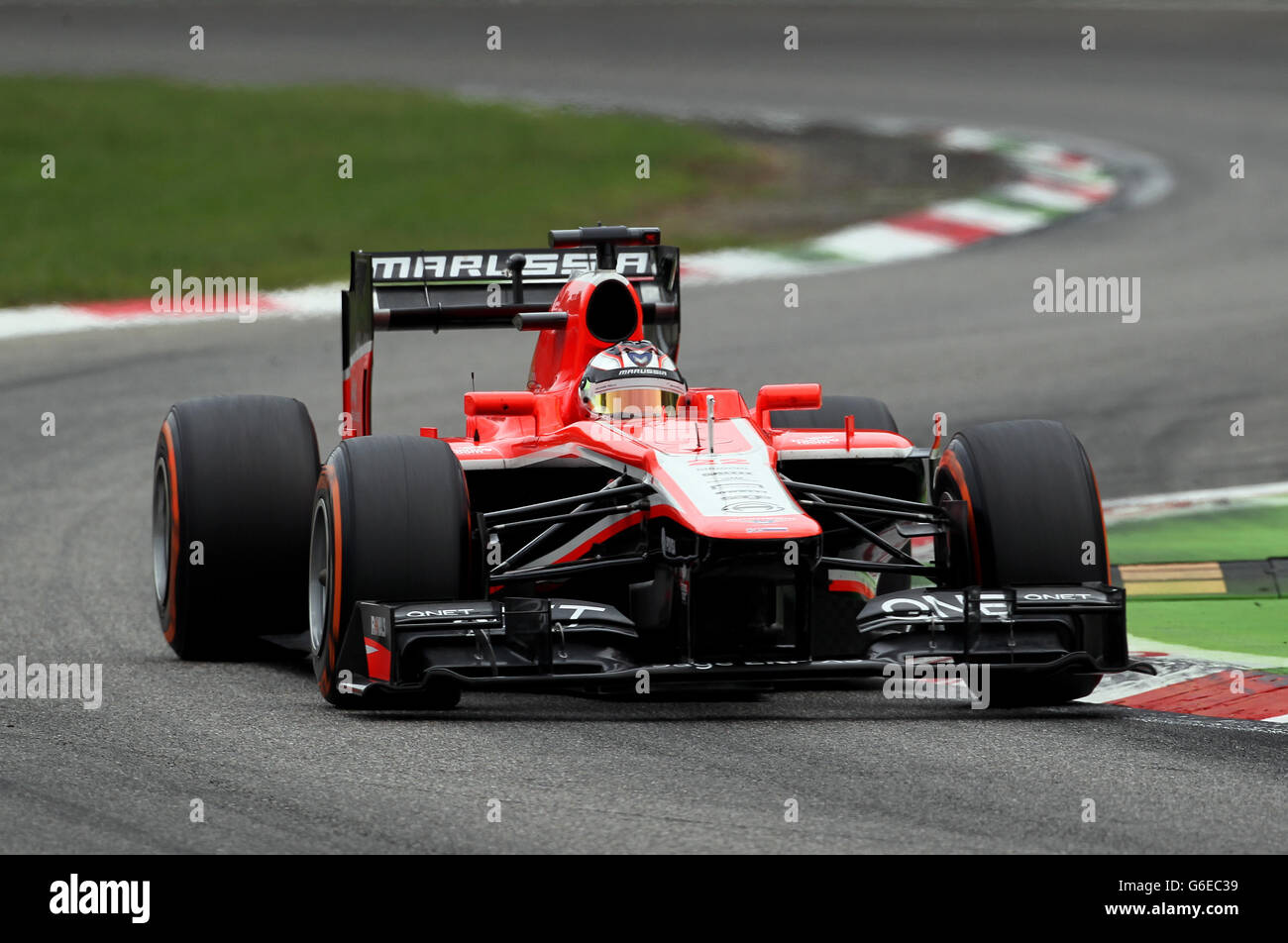 Jules Bianchi von Marussia beim Großen Preis von Italien 2013 beim Autodromo di Monza in Monza, Italien. Stockfoto