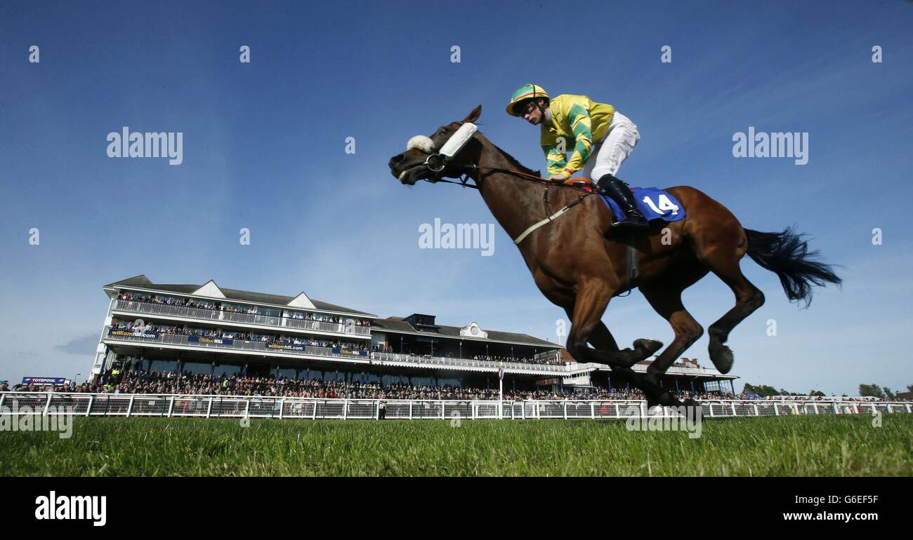 Ian Brennan über Face Value nimmt am zweiten Tag des William Hill Ayr Gold Cup Festivals an der Ayr Racecourse an der Handicap-Beteiligung der VAE Teil. Stockfoto