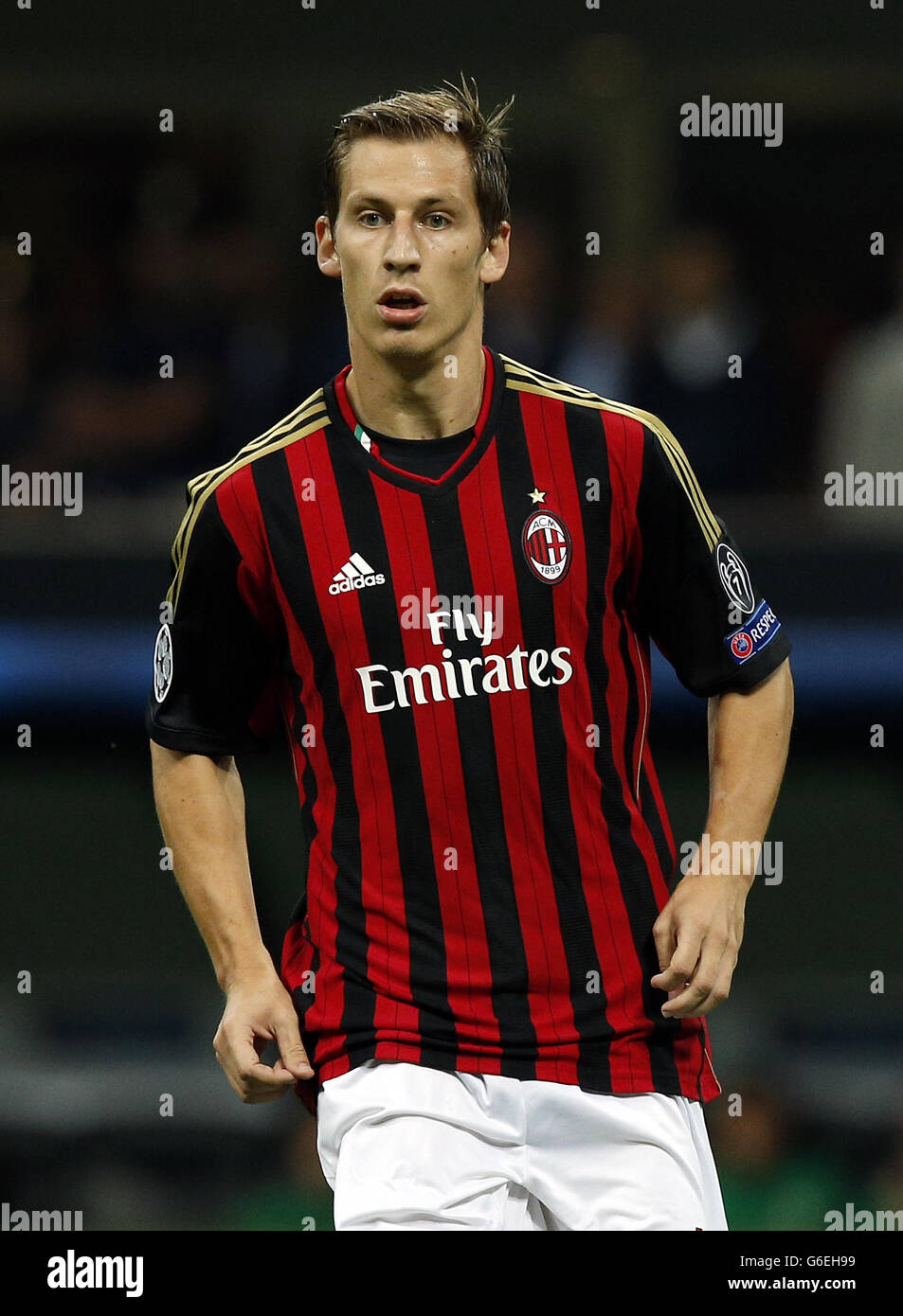 Fußball - UEFA Champions League - Gruppe H - AC Mailand / Celtic - Stadio Giuseppe Meazza. AC Milan's Valter Birsa Stockfoto