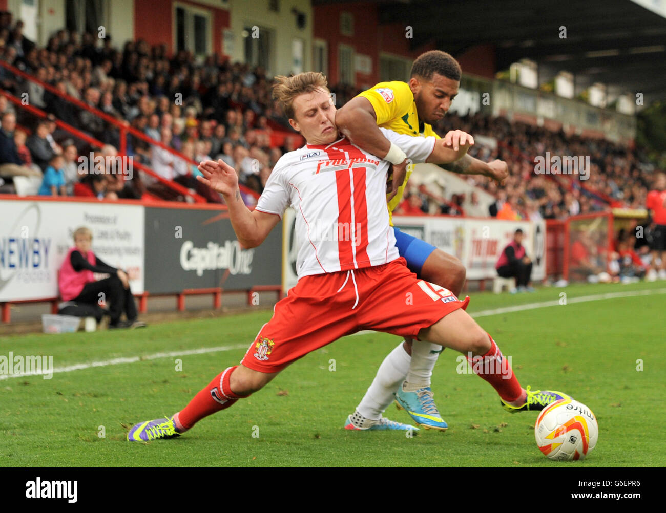 Fußball - Himmel Bet League One - Stevenage gegen Coventry City - Lamex Stadion Stockfoto