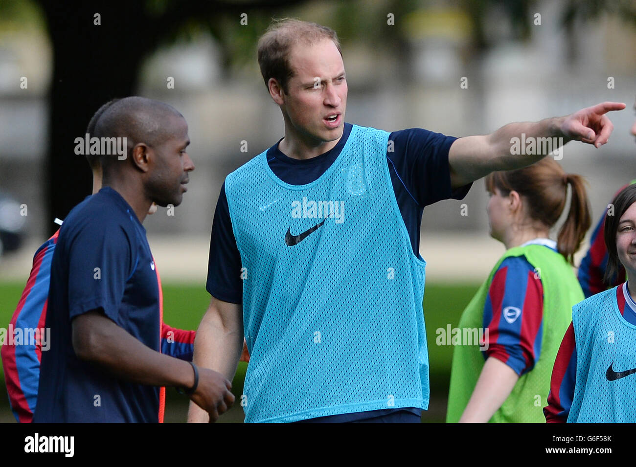 Fußballspiel im Buckingham Palace Stockfoto