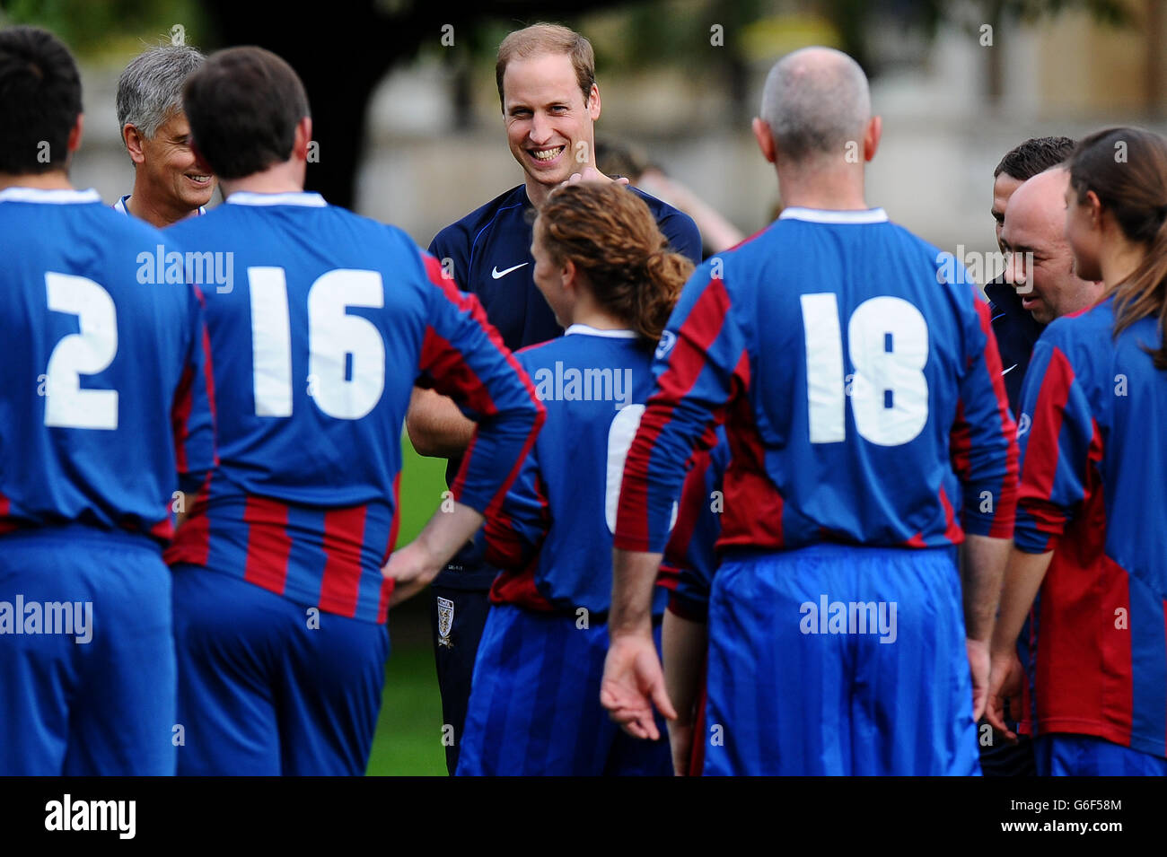 Fußballspiel im Buckingham Palace Stockfoto