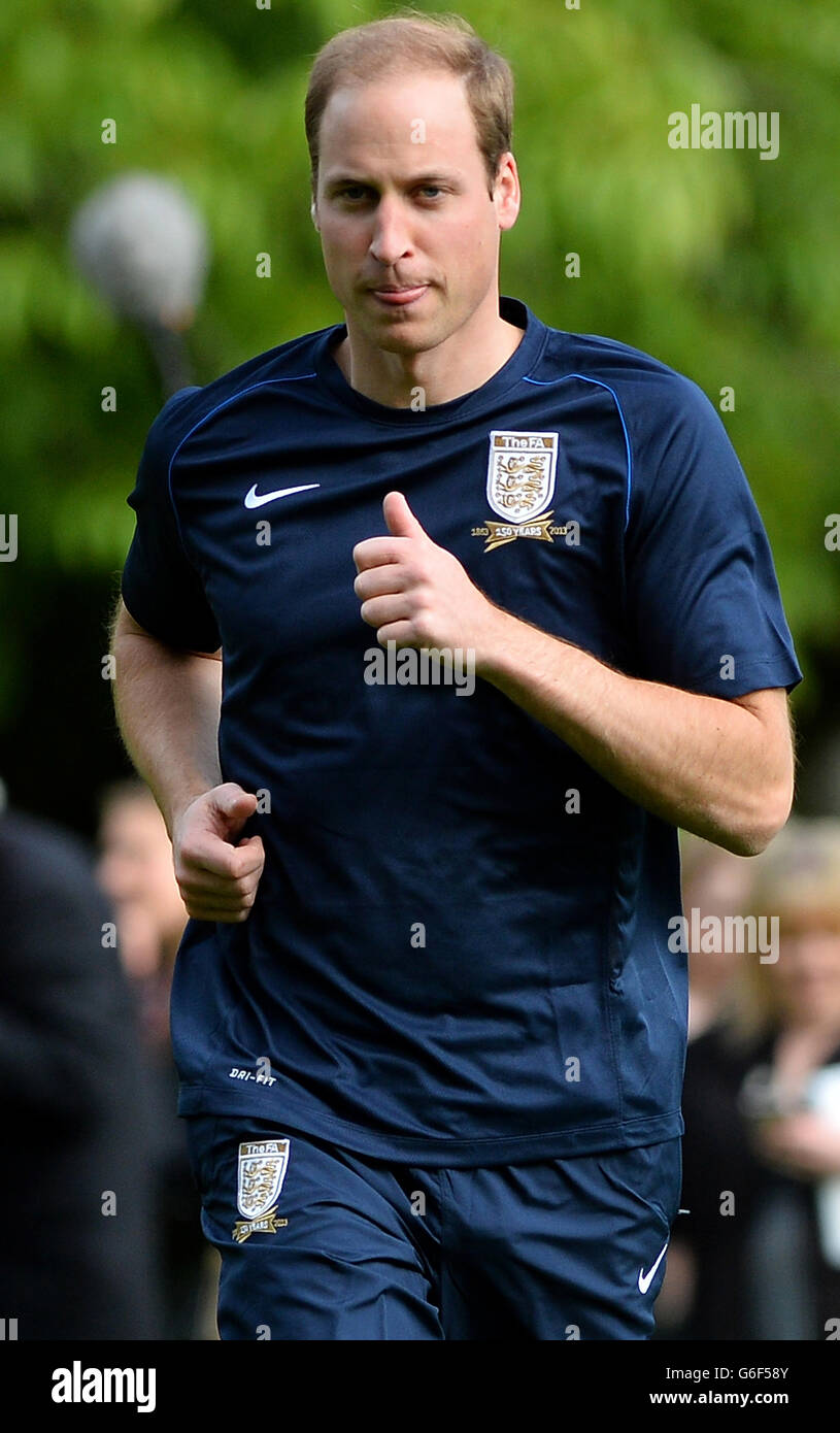 Fußballspiel im Buckingham Palace Stockfoto