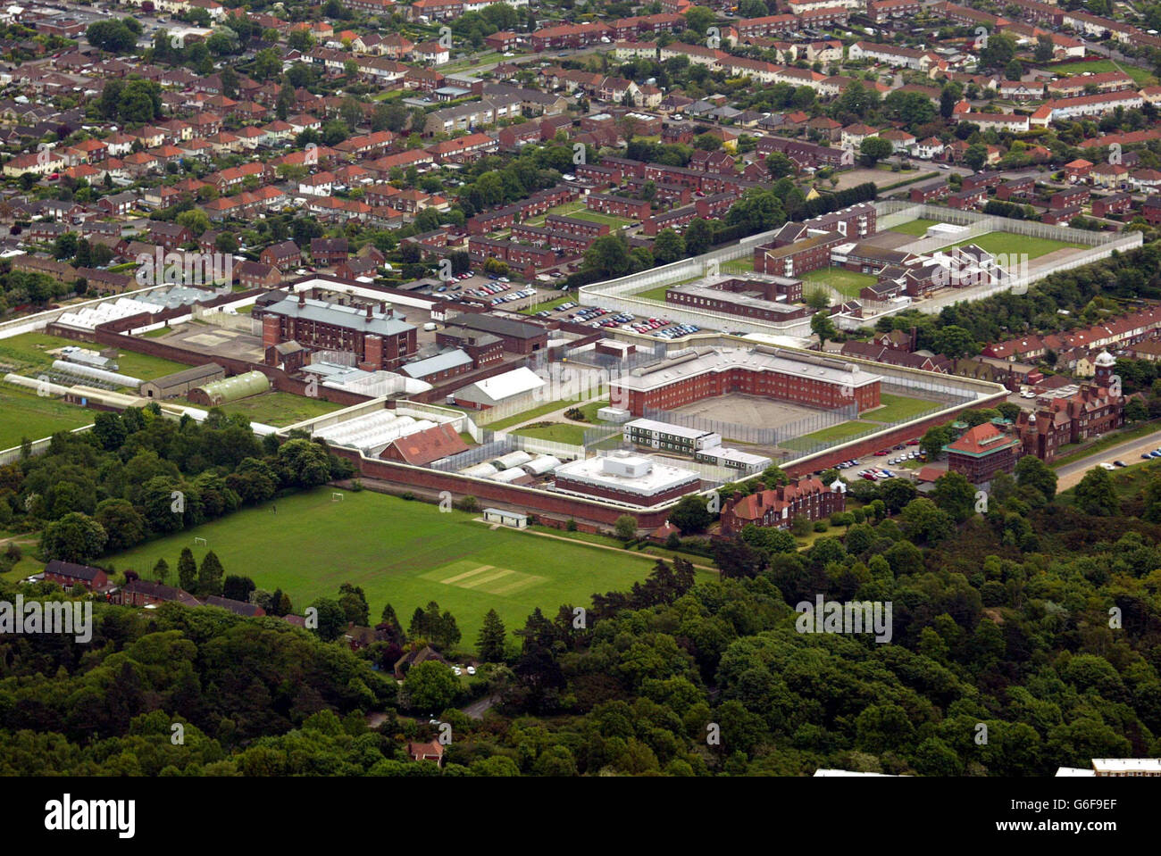 Luftaufnahme des Gefängnisses Norwich,Mittwoch, 1. Mai 2003 .P/A Foto Andrew Parsons Stockfoto
