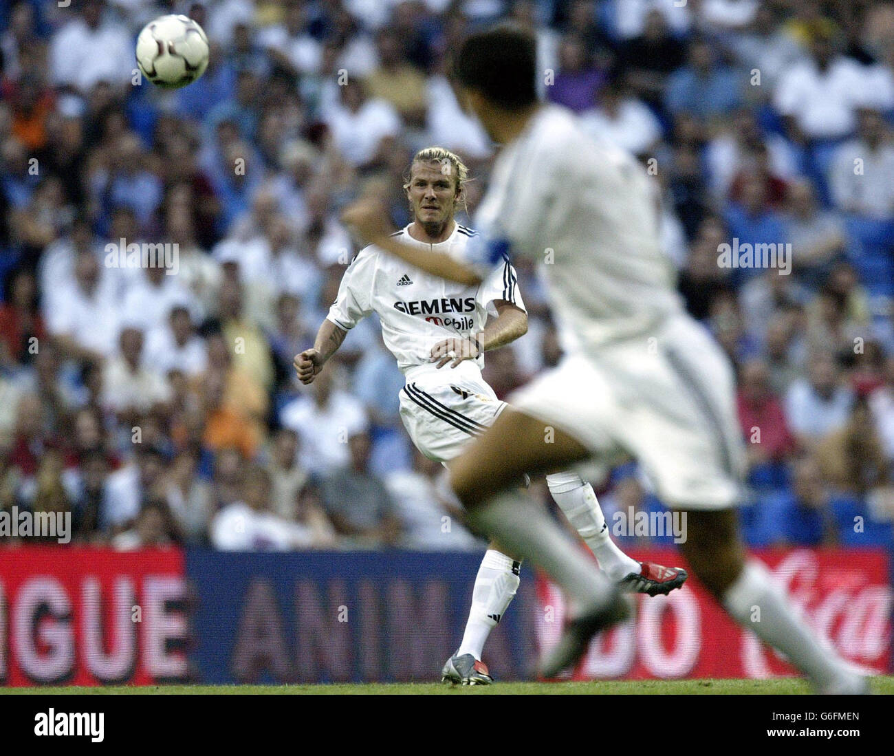 Beckham Real Madrid V Real Betis Stockfoto