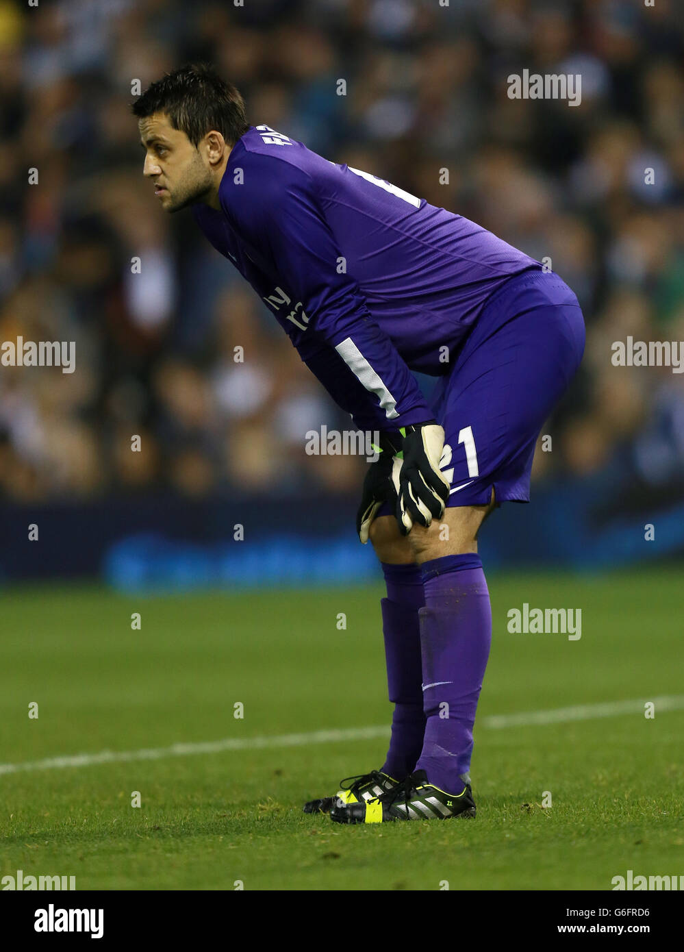 Lukasz Fabianski von Arsenal während des Capital One Cup-Spiels in der dritten Runde auf den Hawthorns, West Bromwich. Stockfoto