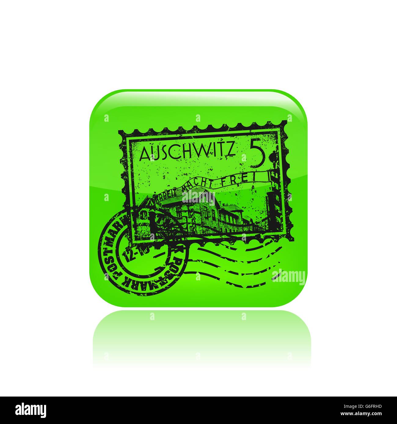 Vektor-Illustration der einzelnen isolierten Auschwitz-Symbol Stock Vektor