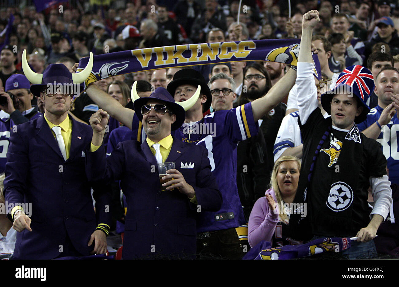 American Football - NFL International Series 2013 - Minnesota Vikings V Pittsburgh Steelers - Wembley-Stadion Stockfoto