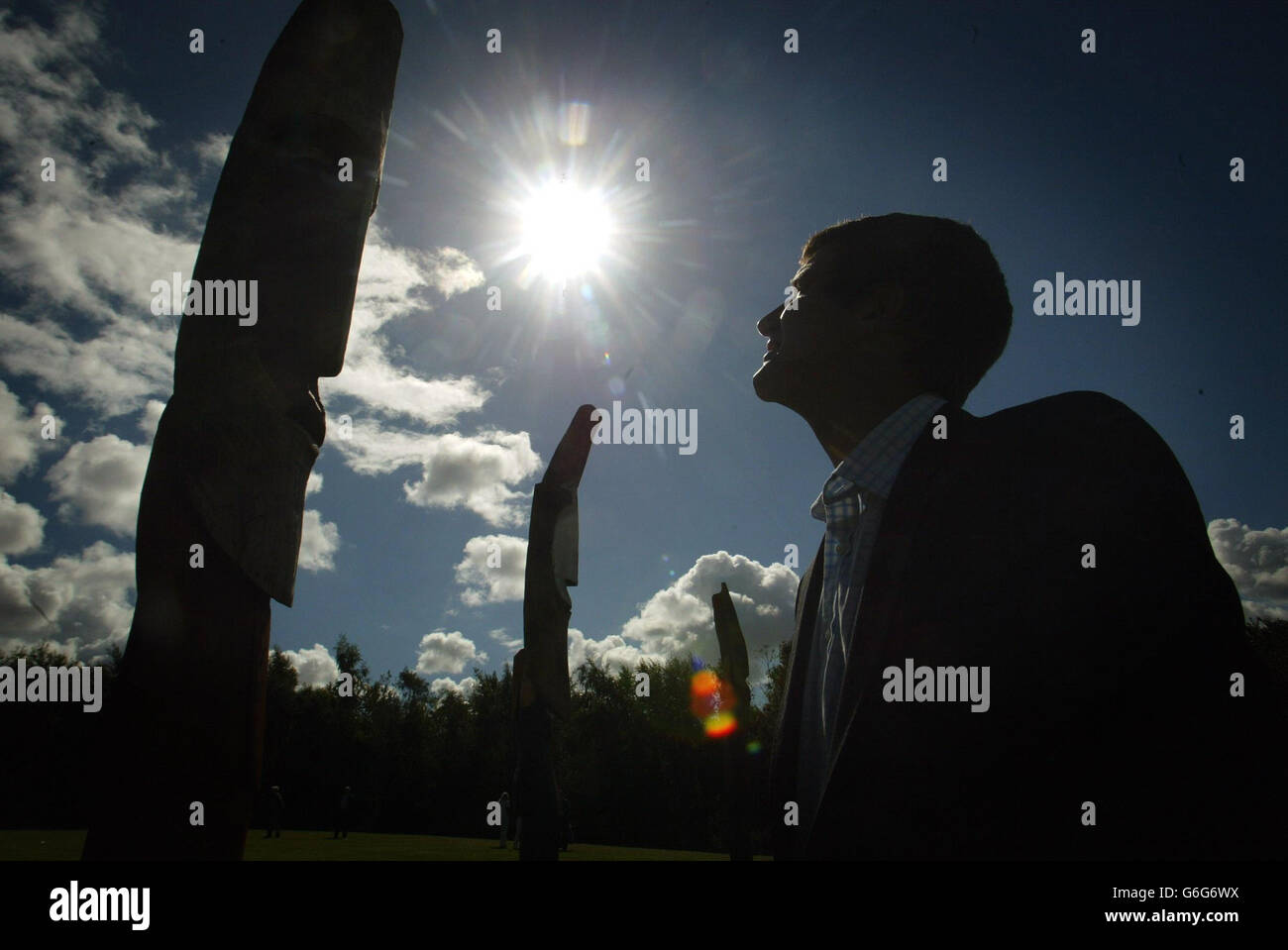 Owen Crawford entlarvt Stockfoto