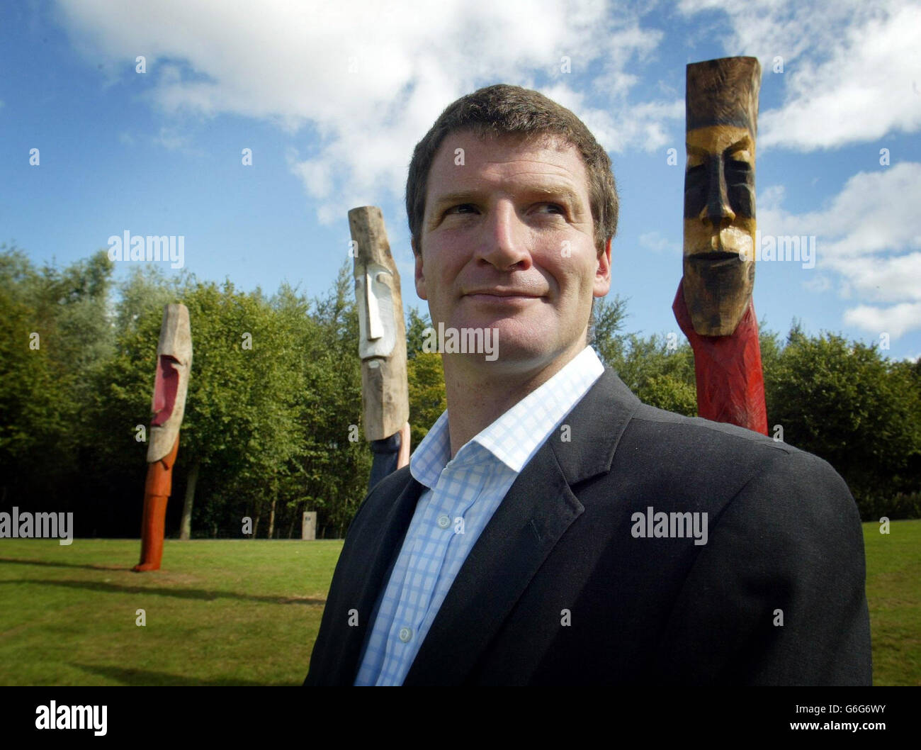 Owen Crawford entlarvt Stockfoto