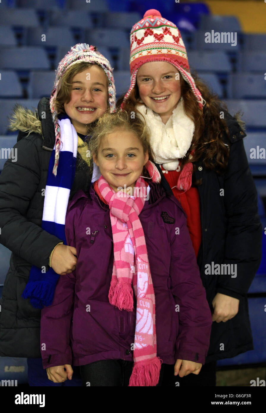 Die Fans von Birmingham City beim Spiel Capital One Cup, Fourth Round in St Andrews, Birmingham. Stockfoto